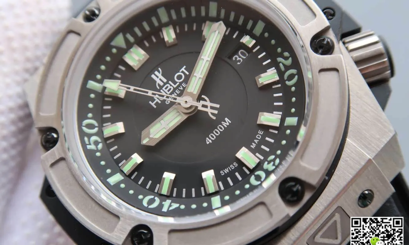 Hublot King Power Oceanographic 731.NX.1190.RX V6 Factory 1:1 Best Edition Replica Watch Black Strap